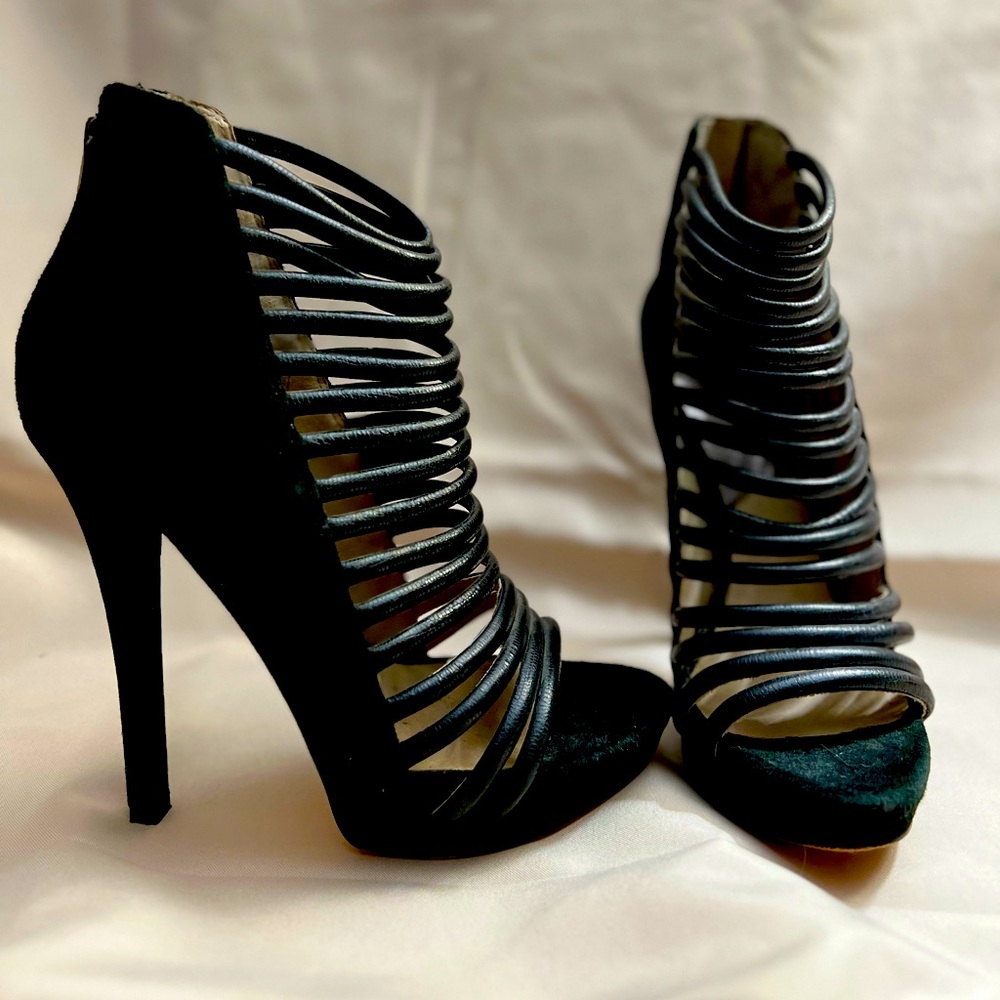 Michael Kors - Strapped Heel - Black - Size 6.5